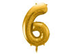 Picture of FOIL BALLOON NUMBER 6 GOLD 34 INCH